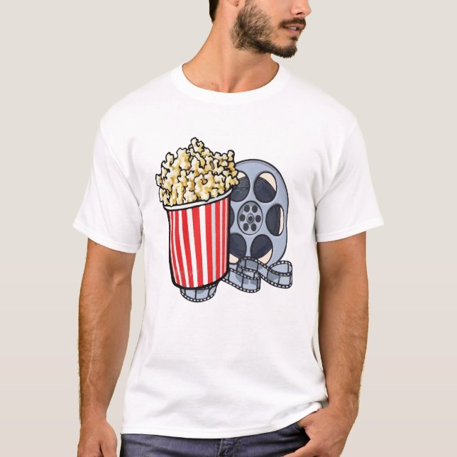 Movie Night Shirt, Popcorn  T-Shirt (Front)