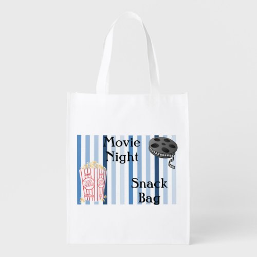 Movie Night Snack Bag Reusable Grocery Bag