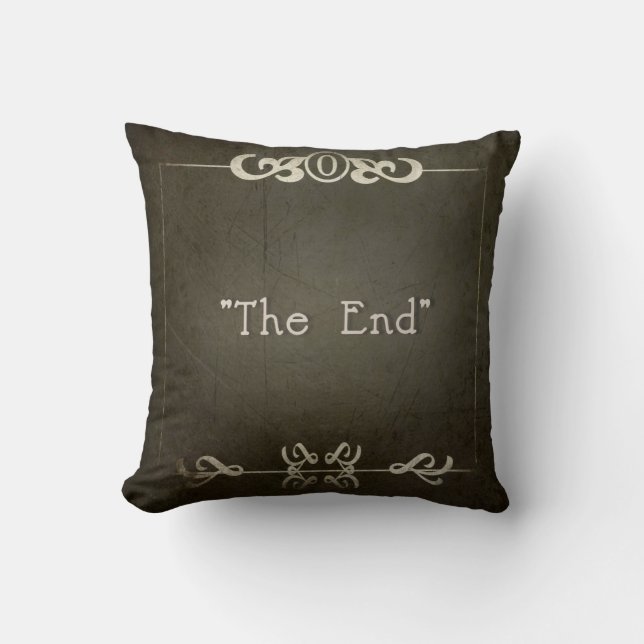 MOVIE NIGHT~ "THE END" THROW PILLOW (Front)