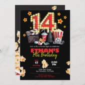 Movie night, Theater - 14th Birthday Invitation (Front/Back)