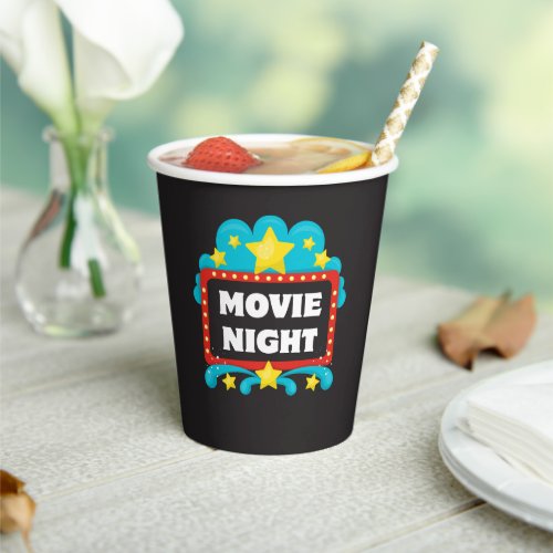 Movie Night themed Birthday Party For Adult  Kids Paper Cups