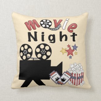 Movie Night Throw Pillow