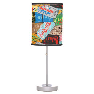 Movie Night Ticket Patterned Table Lamp