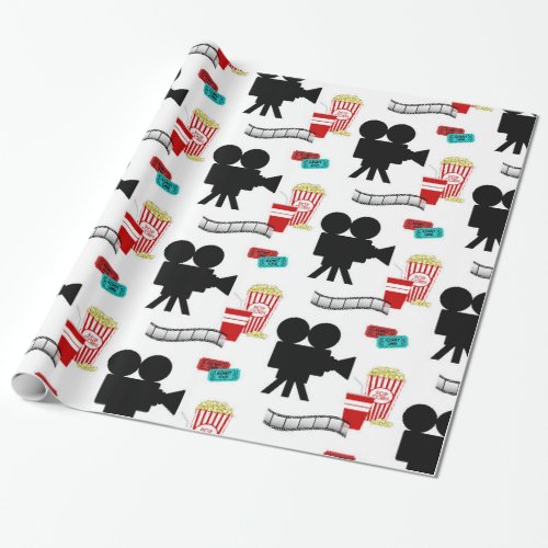 Movie night wrapping paper