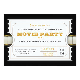 movie ticket invitation template