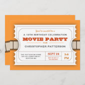 Movie Party Birthday Party Admission Ticket Invitation (Front/Back)