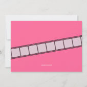 Movie Party Birthday Party Admission Ticket | Pink Invitation (Back)
