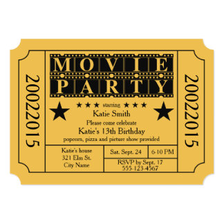 Movie Ticket Invitations & Announcements | Zazzle