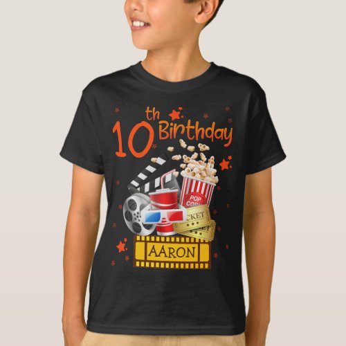 Movie Party Cinema Theater Birthday Matching T_Shirt