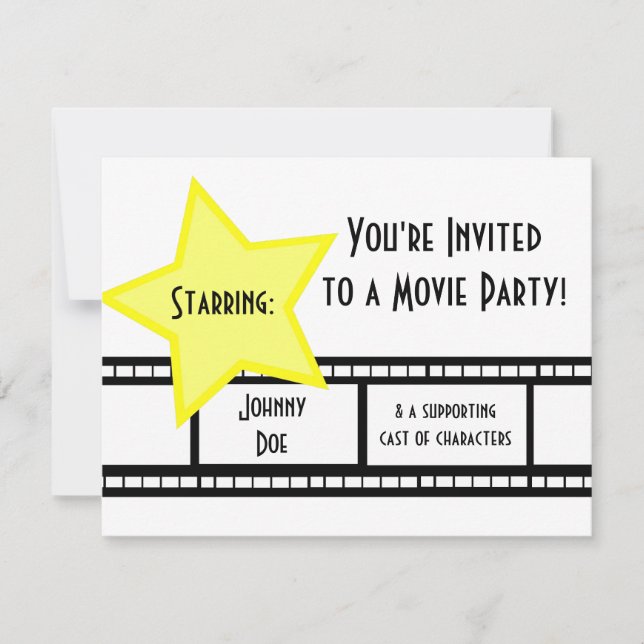 Movie Party Invitation (Front)