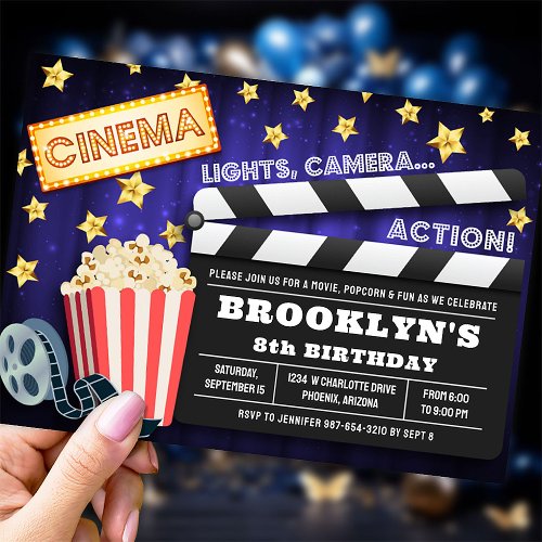 Movie Party invitation Movie Evening Invitation