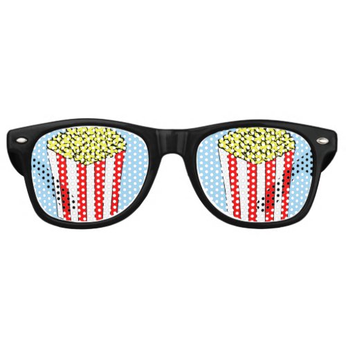 Movie Party Popcorn Retro Sunglasses