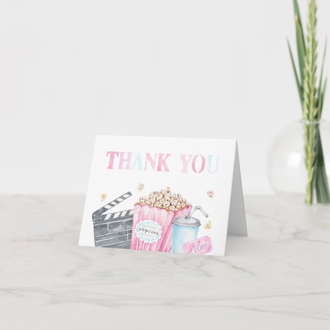 Movie Party Thank You Cards (Front)