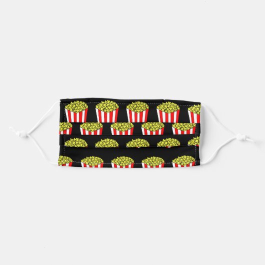 Movie Popcorn Adult Cloth Face Mask (Front, Folded)