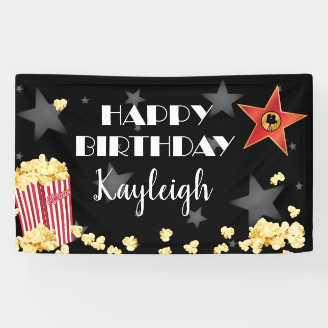 Movie Popcorn Banner (Horizontal)