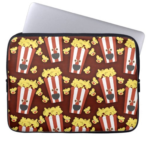 Movie Popcorn Cartoon Fresh Illustrated Pattern Laptop Sleeve