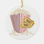 Movie Popcorn Ceramic Ornament at Zazzle