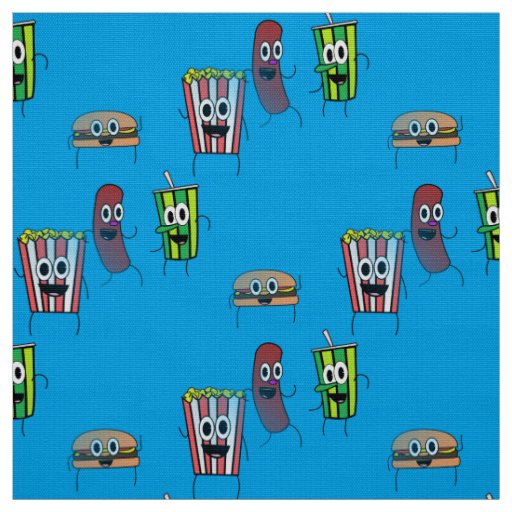movie popcorn fabric