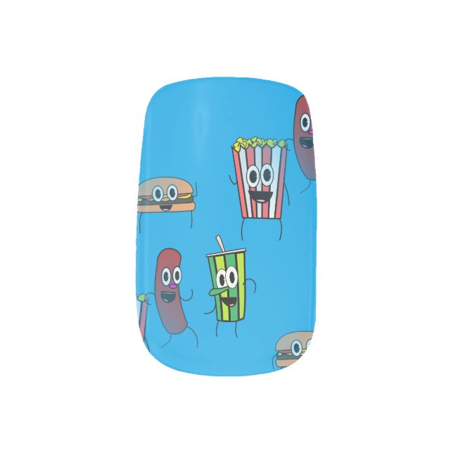 movie popcorn nail wraps (Right Thumb)