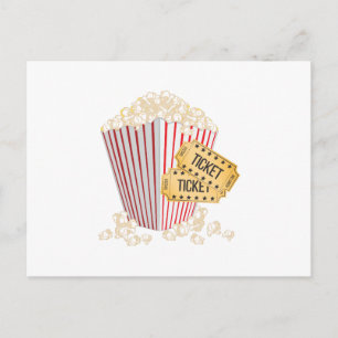 Movie Popcorn Postcard