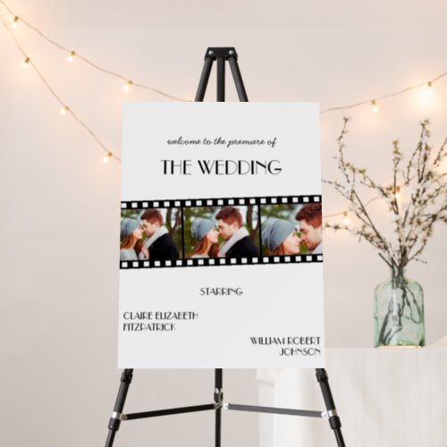 Movie Poster Film Strip Wedding Welcome Sign