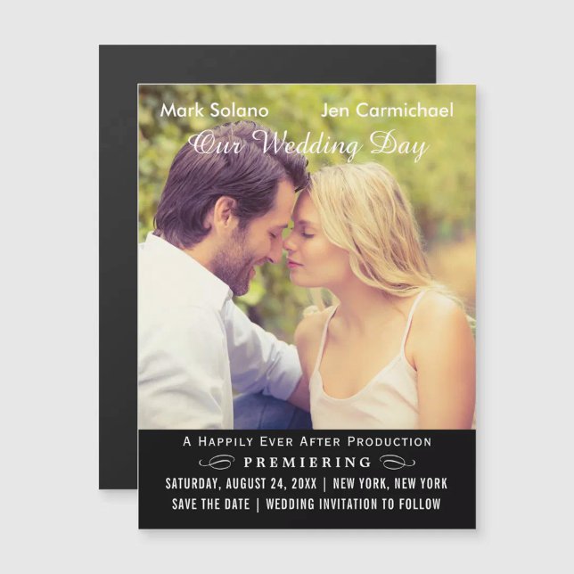 Movie Poster Photo Wedding Save Date Magnet (Creator Uploaded)