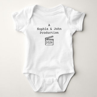 Movie Pregnancy Reveal Custom Name Year Baby Bodysuit