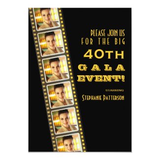 Movie Premiere Celebrity 40th Birthday Photo Gala Card