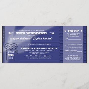 Movie Premiere Wedding Tickets Invitations by jinaiji at Zazzle