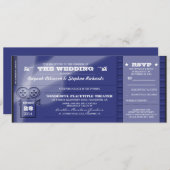 Movie Premiere Wedding Tickets Invitations (Front/Back)