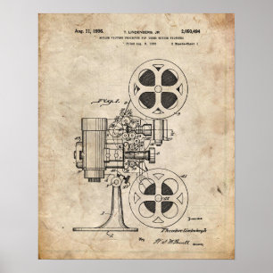 Movie Projector Patent Poster