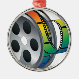 Movie Reel 2 Metal Ornament