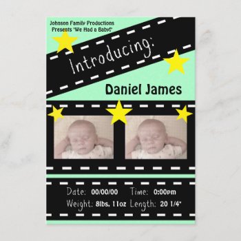 Movie Reel Clapper Board Announcement by rdwnggrl at Zazzle