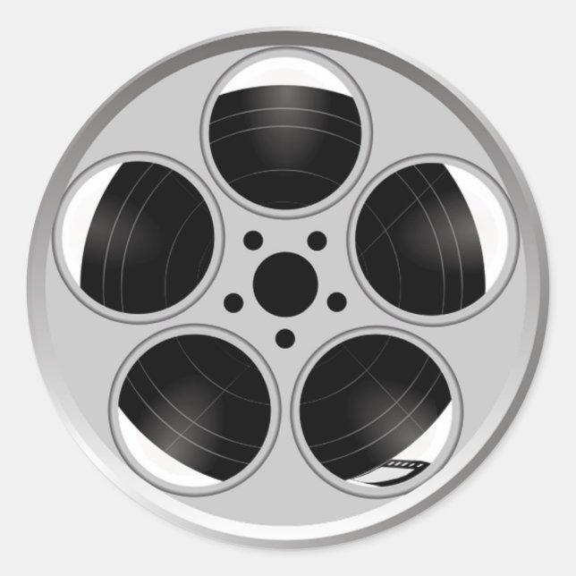 Movie Reel Classic Round Sticker (Front)