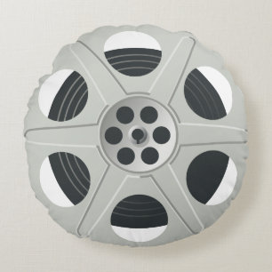 MOVIE REEL: DESIGN FOR FILM BUFFS ROUND PILLOW