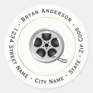 Movie Roll Return Address Label