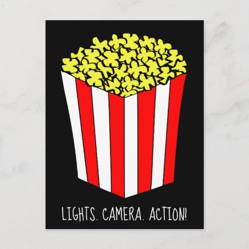 Movie Screening Theater Popcorn Party Invitation Postcard