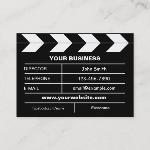Movie Slate Business Card