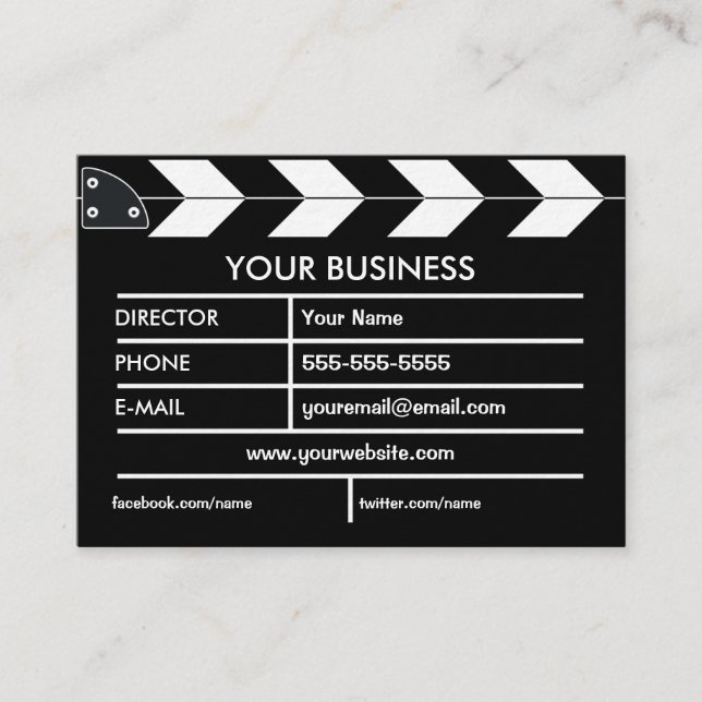 Movie Slate Business Card (Front)