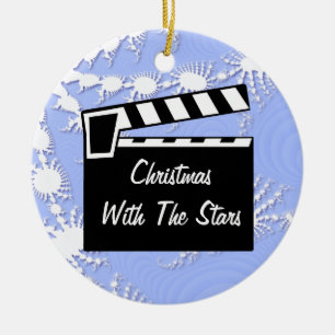 Movie Slate Clapperboard Board Ceramic Ornament