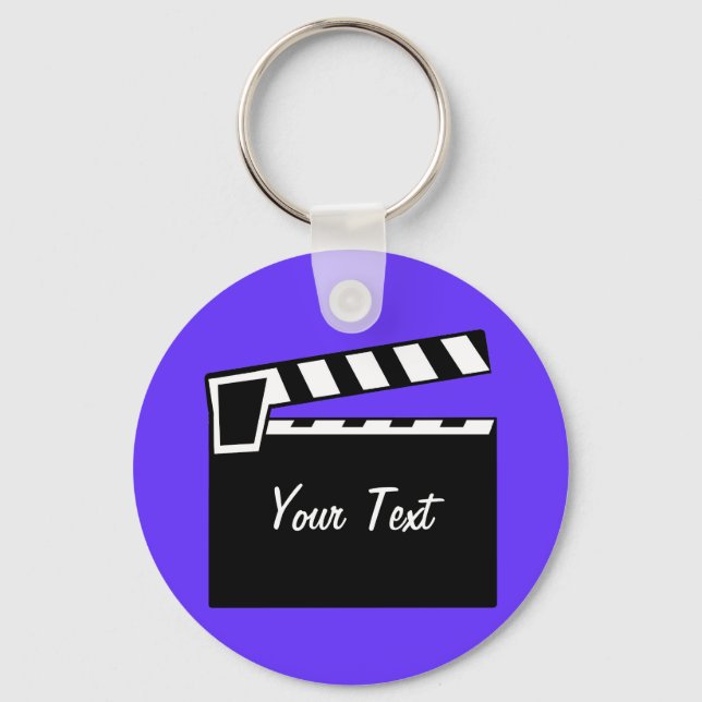 Movie Slate Clapperboard Board Keychain (Front)