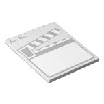 Movie Slate Clapperboard Board Notepad at Zazzle