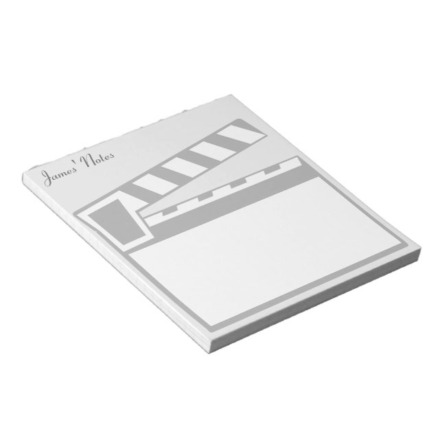 Movie Slate Clapperboard Board Notepad (Angled)
