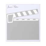 Movie Slate Clapperboard Board Notepad at Zazzle