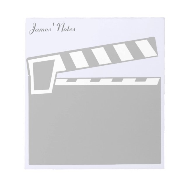 Movie Slate Clapperboard Board Notepad (Front)