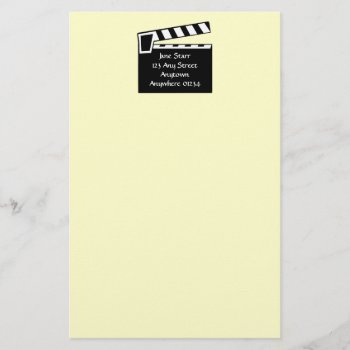 Movie Slate Clapperboard Board Stationery by DigitalDreambuilder at Zazzle