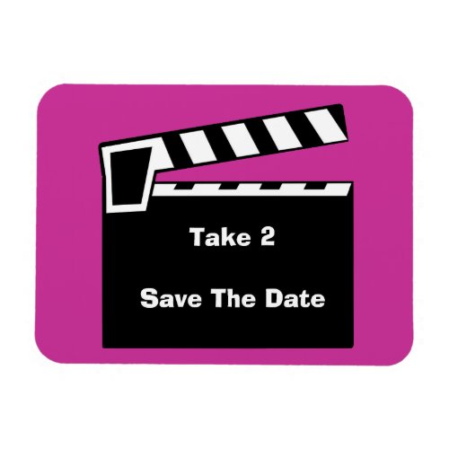 Movie Slate Clapperboard Save The Date Flexi Magnet