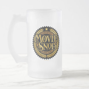 Movie Snob - funny movie lover Frosted Glass Beer Mug