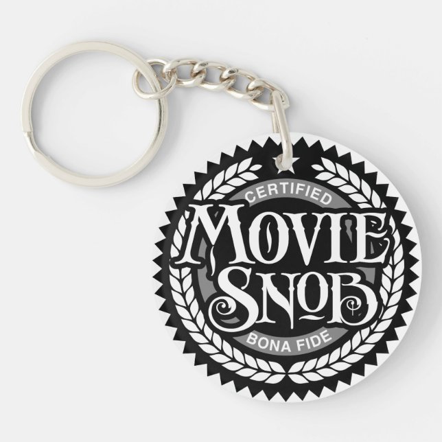 Movie Snob - funny movie lover Keychain (Front)
