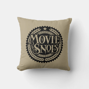 Movie Snob - funny movie lover Throw Pillow